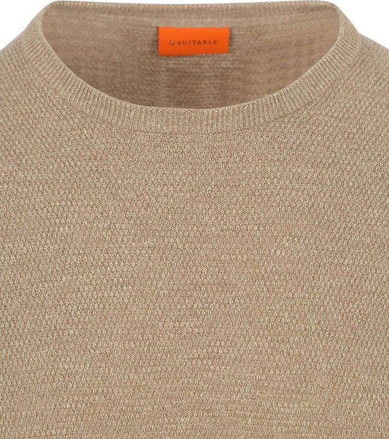 Suitable Trui Structure Slub Beige - Foto 2