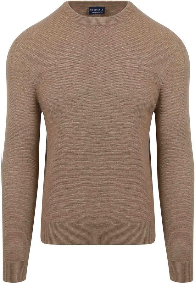 Suitable Trui Structuur Taupe