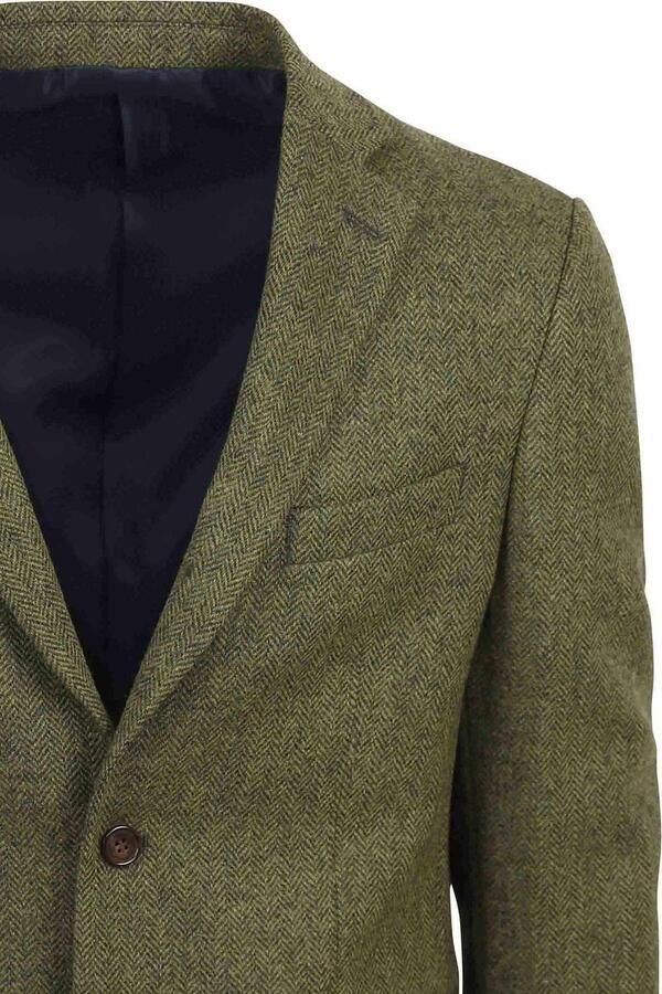 Suitable Tweed Colbert Herringbone Groen