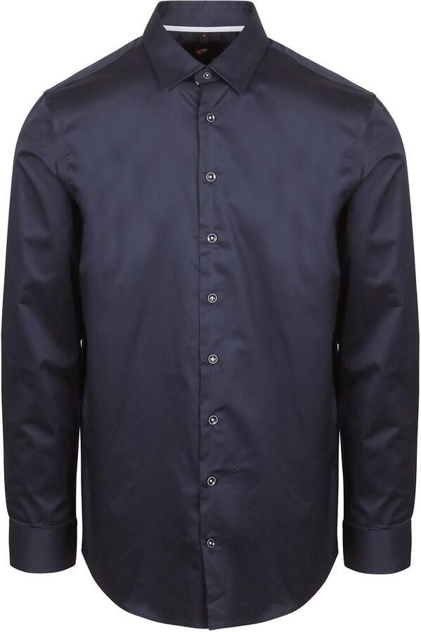 Suitable Twill Overhemd Donkerblauw - Foto 3