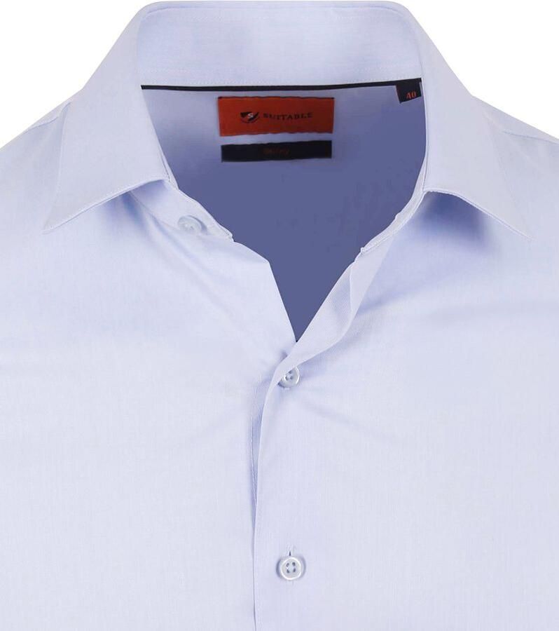 Suitable Twill Overhemd Lichtblauw - Foto 3