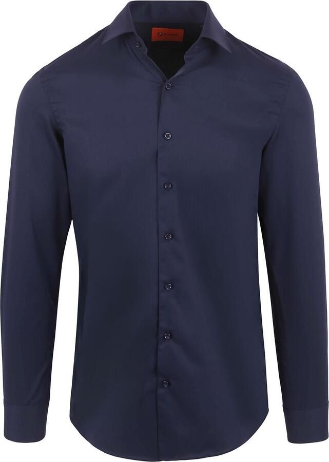Suitable Twill Overhemd Navy - Foto 4