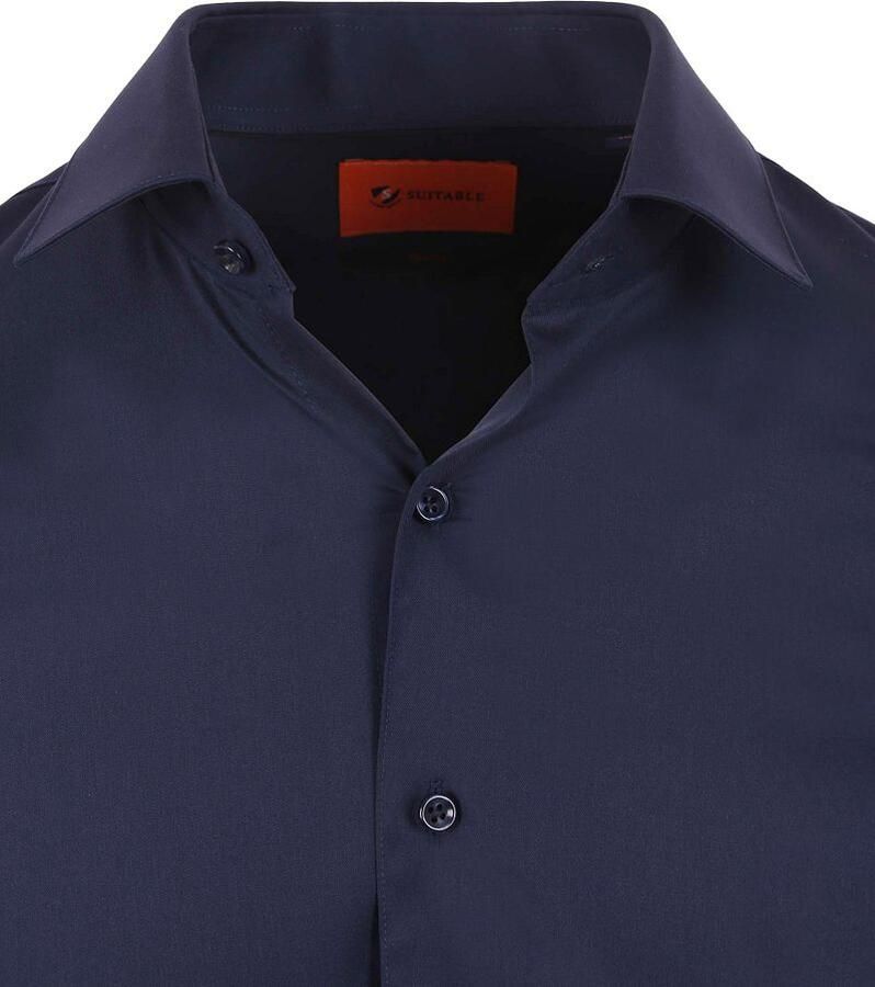 Suitable Twill Overhemd Navy - Foto 3