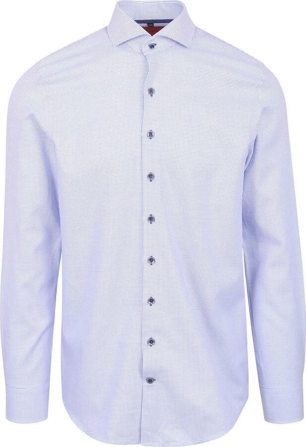 Suitable Twill Overhemd Print Lichtblauw - Foto 4