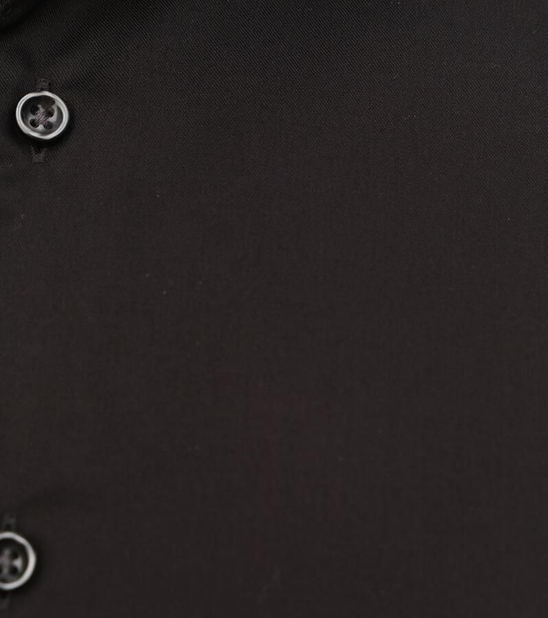 Suitable Twill Overhemd Zwart - Foto 2