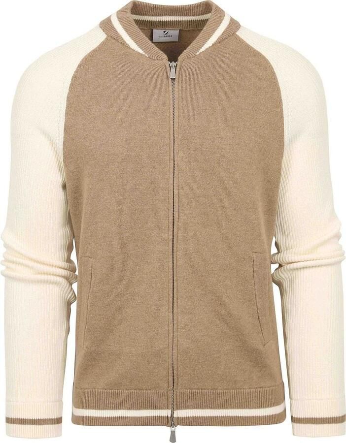 Suitable Vest Max Varsity Wolmix Beige