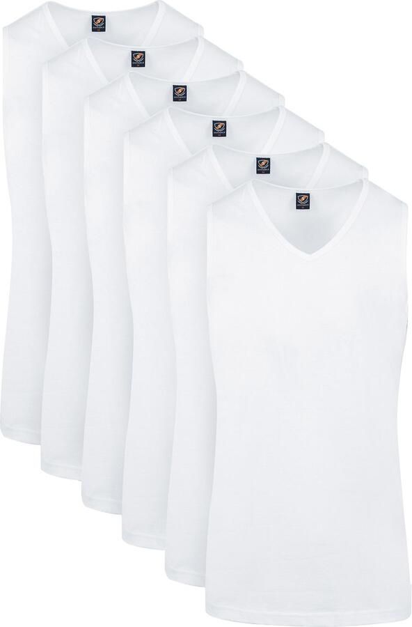 Suitable Viless T-Shirt Mouwloos Wit 6-Pack