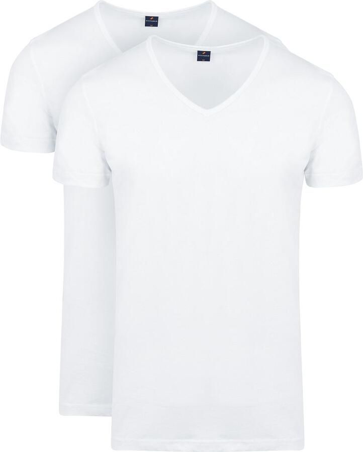 Suitable Vita T-Shirt V-Hals Wit 2-Pack