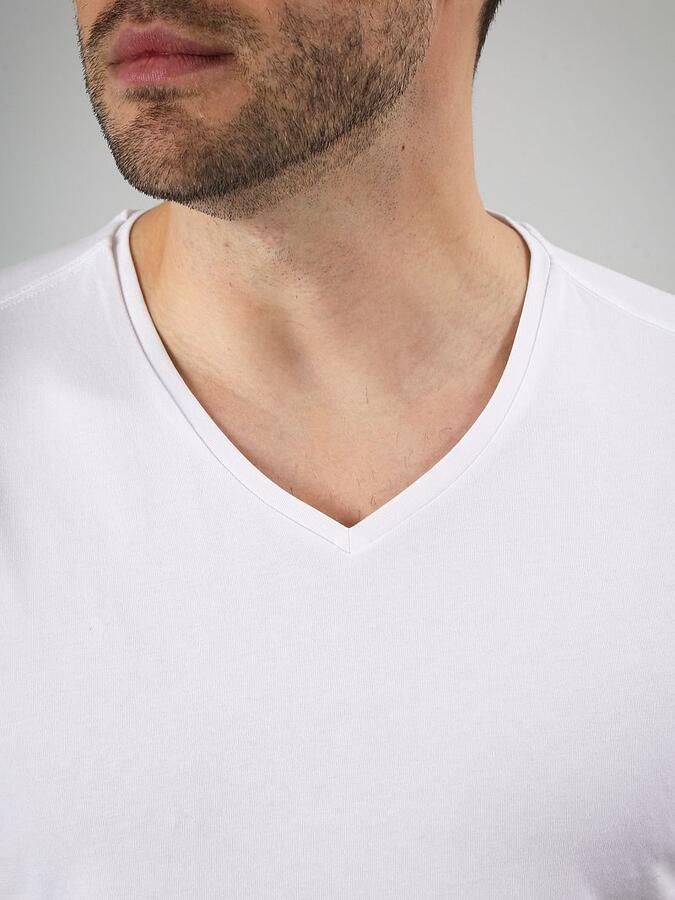Suitable Vitasu T-Shirt V-Hals Wit 2-Pack - Foto 4