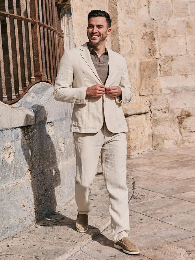 Suitable Washed Linen Suit Ecru - Foto 2
