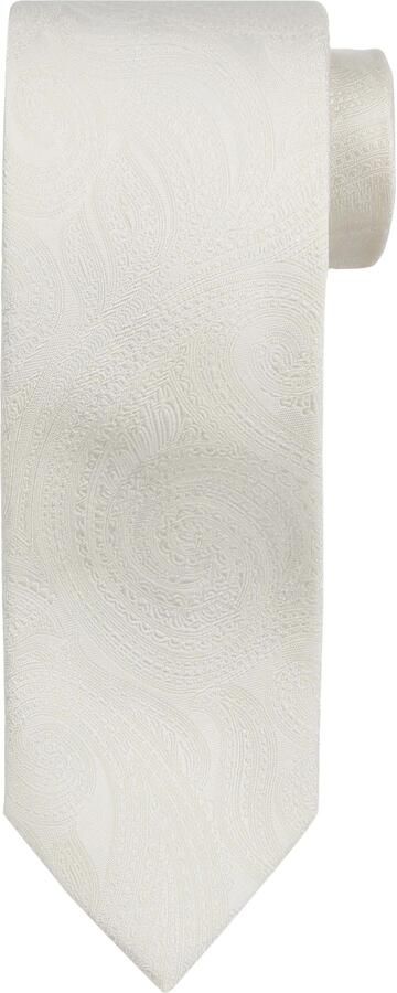 Suitable Wedding Stropdas Zijde Paisley Off White