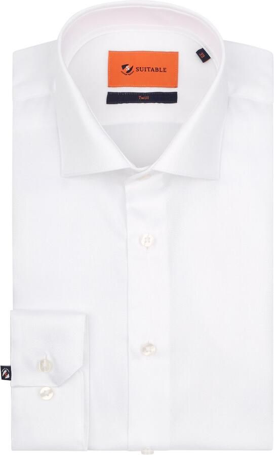 Suitable Overhemd Lange Mouw Wit Overhemd Slim Fit DR-00