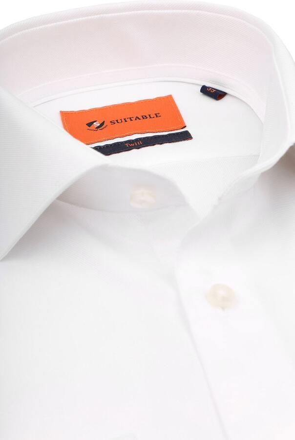 Suitable Overhemd Lange Mouw Wit Overhemd Slim Fit DR-00 - Foto 4