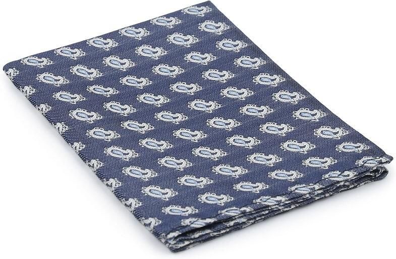 Suitable Zijde Pochet Blauw Print - Foto 2