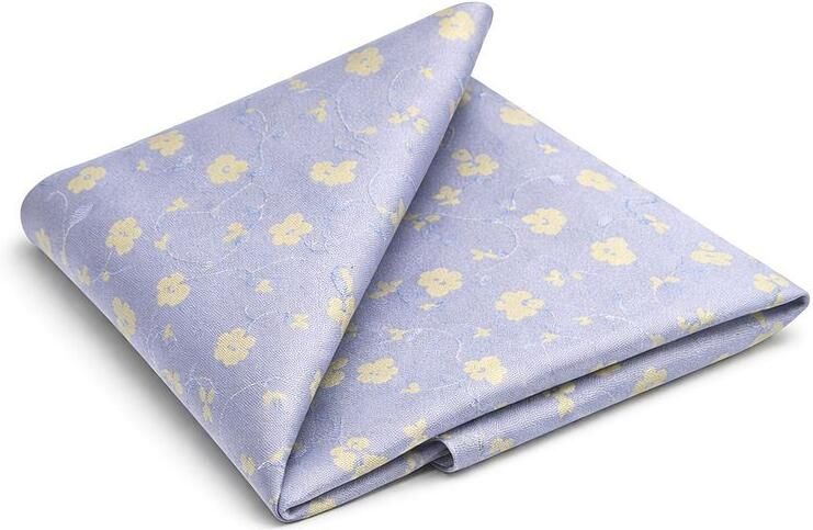 Suitable Zijde Pochet Bloem beige