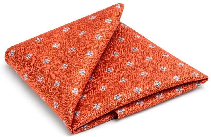 Suitable Zijde Pochet Blue Star Rood
