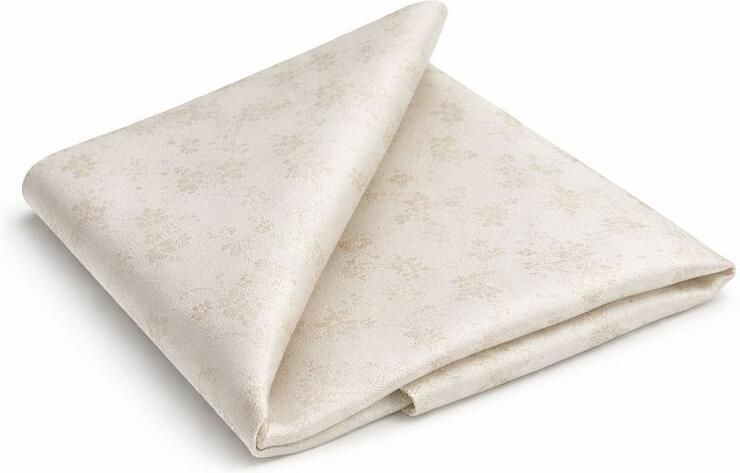 Suitable Zijde Pochet Flower Off White