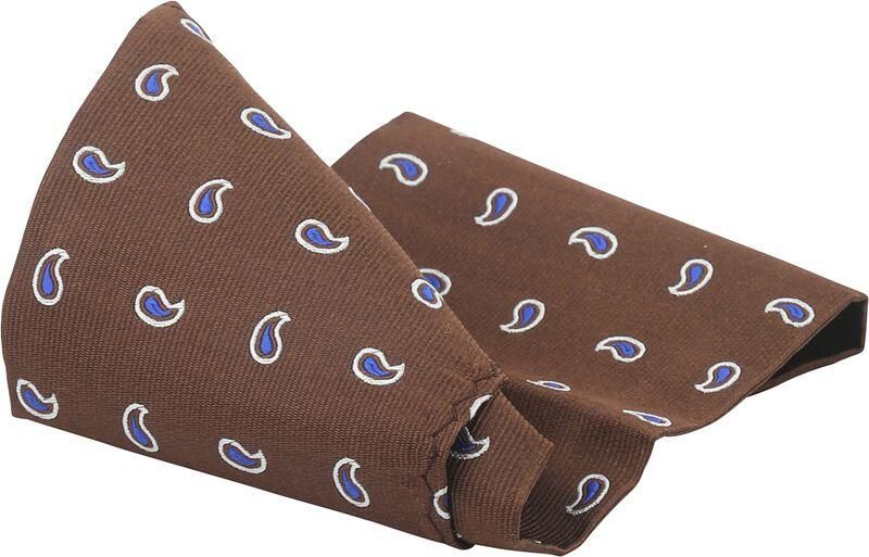 Suitable Zijde Pochet Paisley Bruin