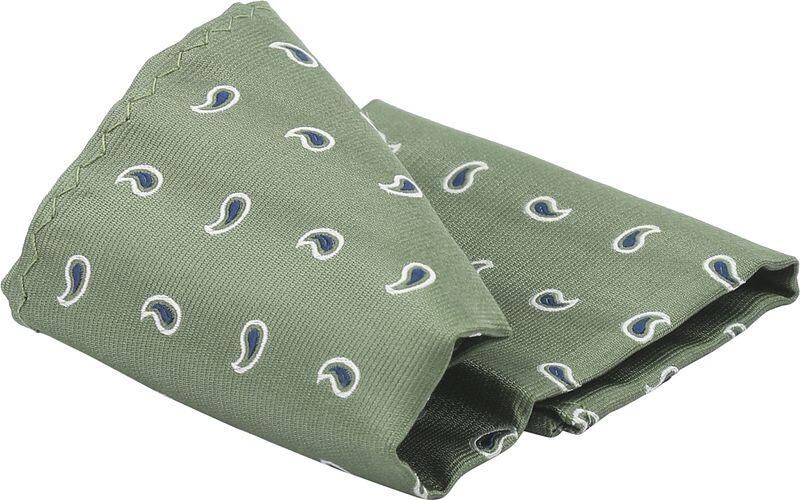 Suitable Zijde Pochet Paisley Groen