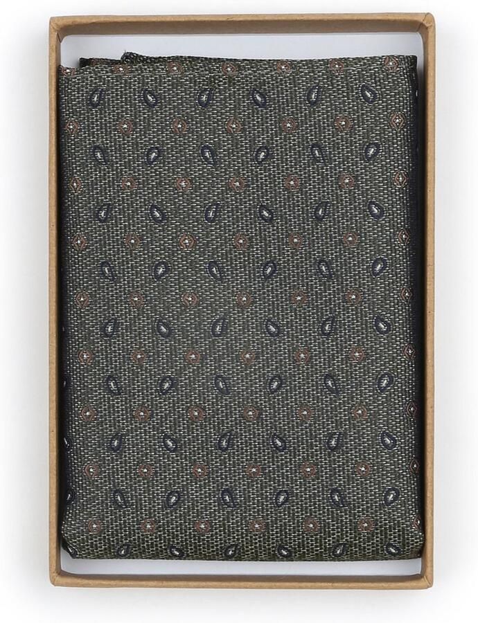 Suitable Zijde Pochet Small Paisley Olive - Foto 2