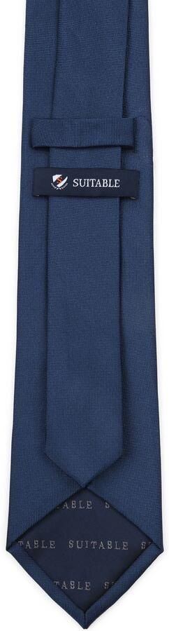 Suitable Zijde Stropdas Indigo Blauw - Foto 3