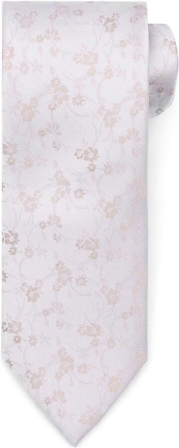 Suitable Zijde Stropdas Met flower Off-White