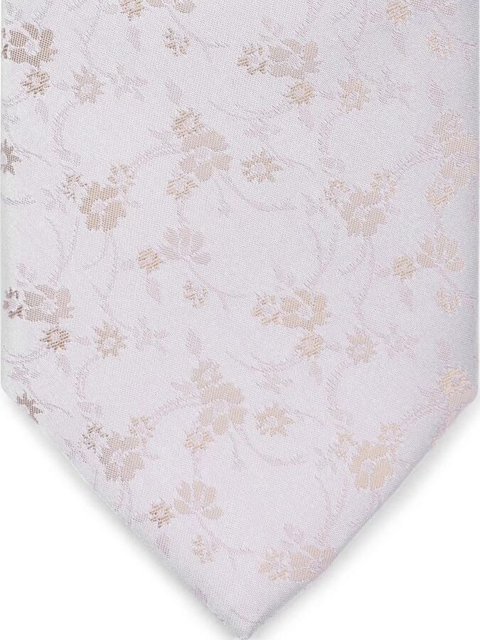 Suitable Zijde Stropdas Met flower Off-White - Foto 2