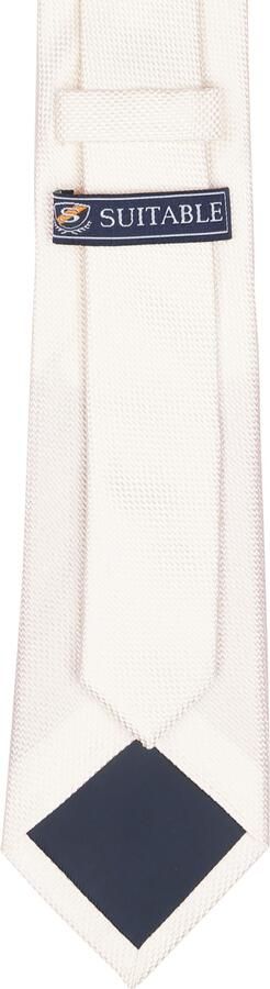 Suitable Zijde Stropdas Off-White - Foto 2