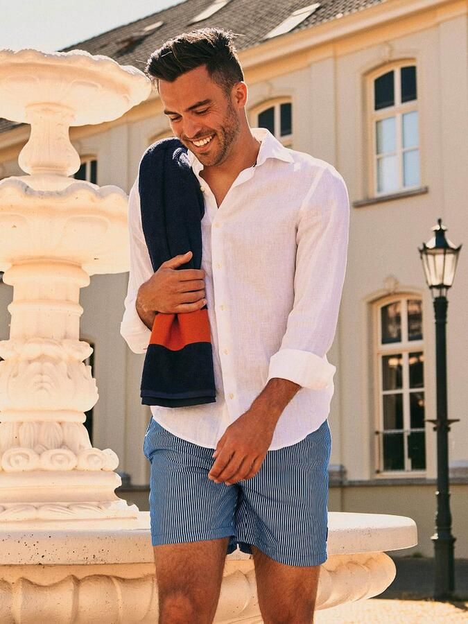 Suitable Zwembroek Pin Stripe Navy - Foto 4