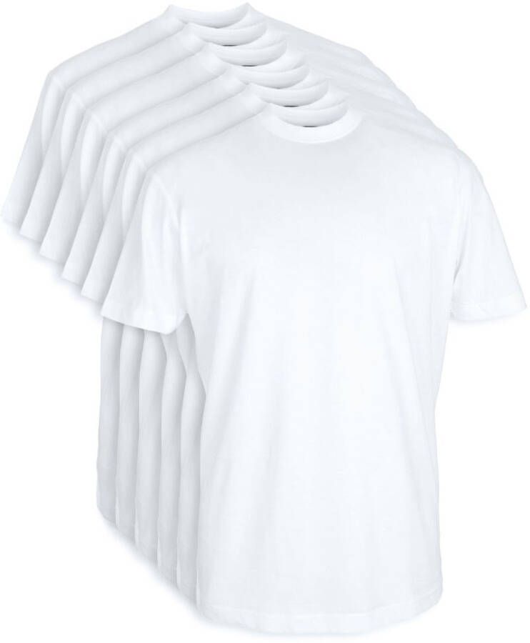 Suitable Obra T-Shirt Hoge rond Hals Wit 6-Pack
