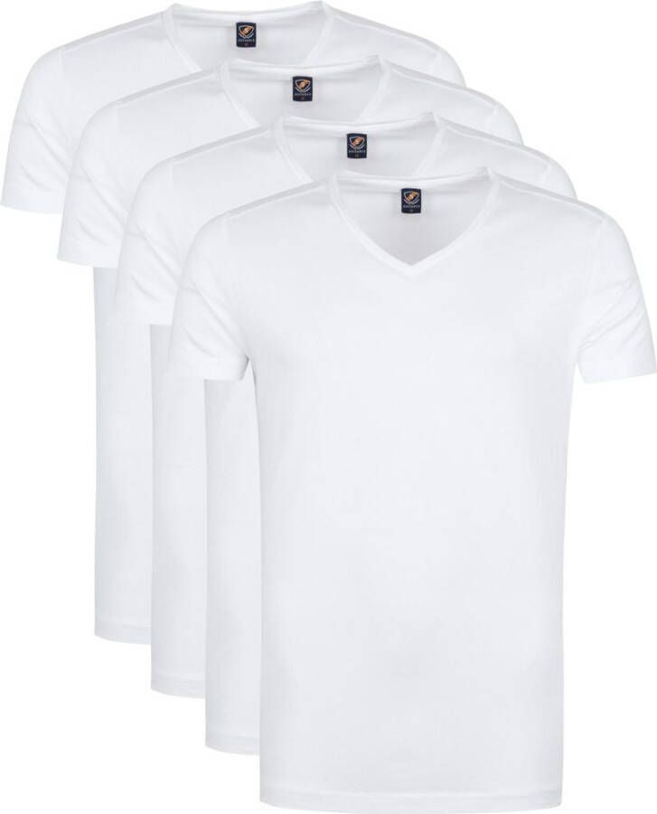 Suitable Vitasu T-Shirt V-Hals Wit 4-Pack