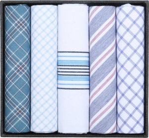 Suitable Zakdoeken 5-Pack Patronen Blauw