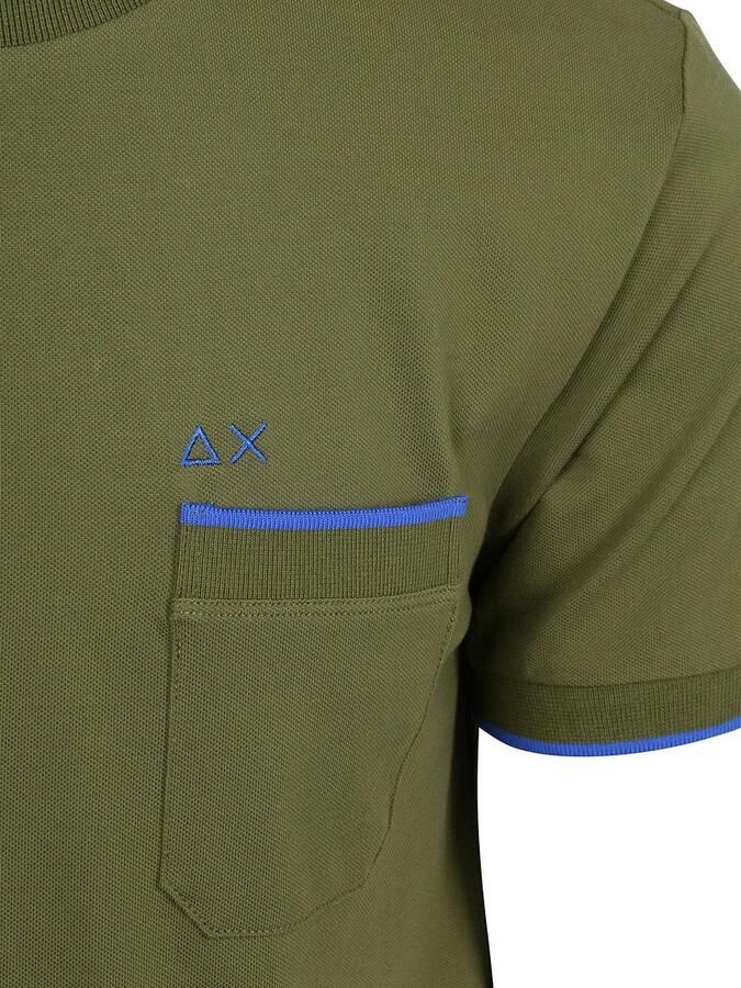 Sun68 Piqué T-Shirt Fluo Stripe Army - Foto 2