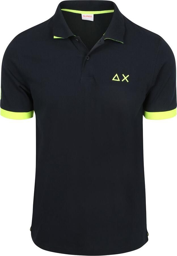 Sun68 Poloshirt Big Logo Fluo Navy