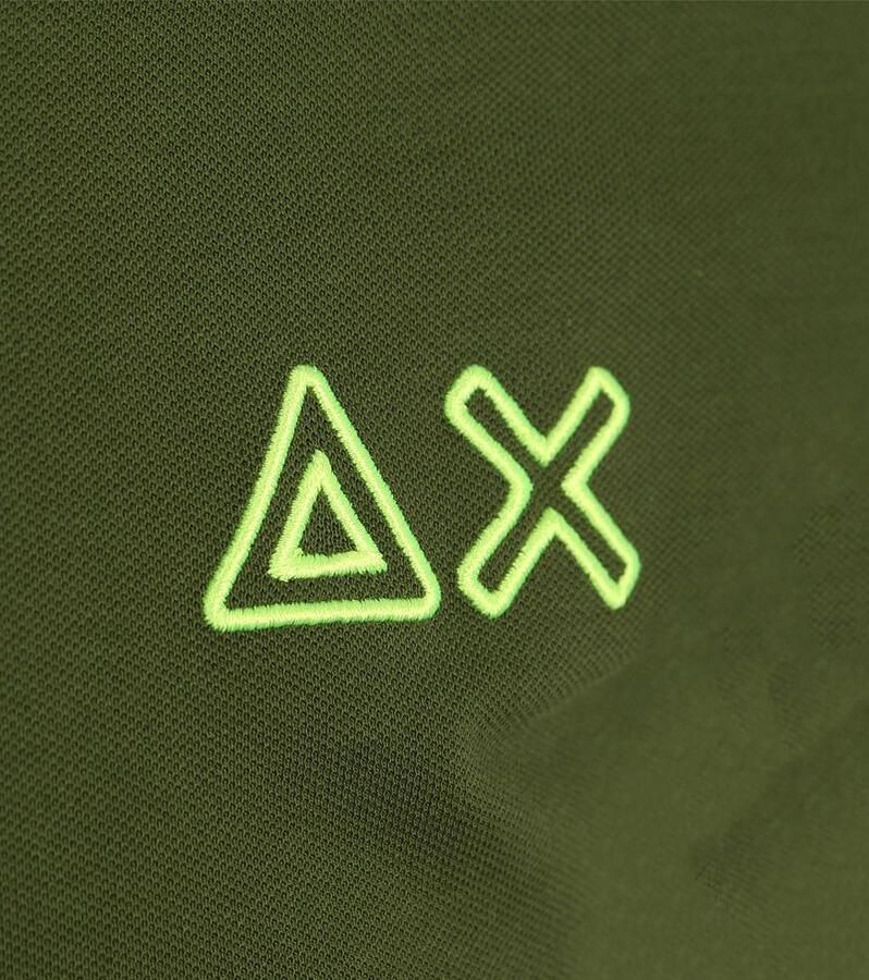 Sun68 Poloshirt Logo Fluo Army Groen - Foto 3