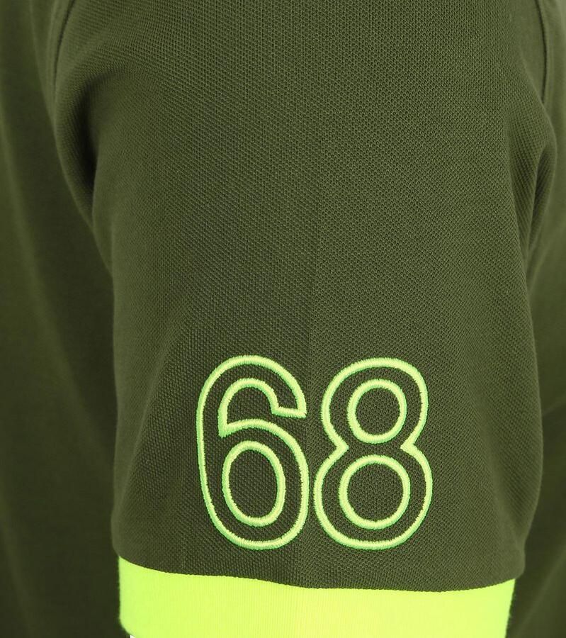 Sun68 Poloshirt Logo Fluo Army Groen - Foto 2
