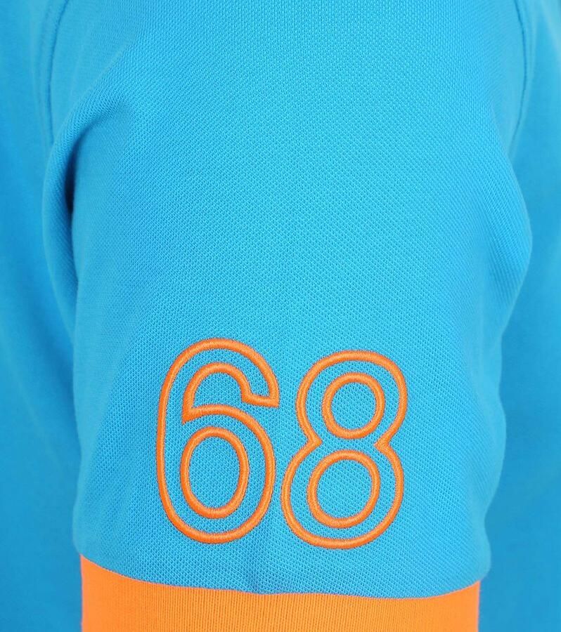 Sun68 Poloshirt Logo Fluo Blauw - Foto 3