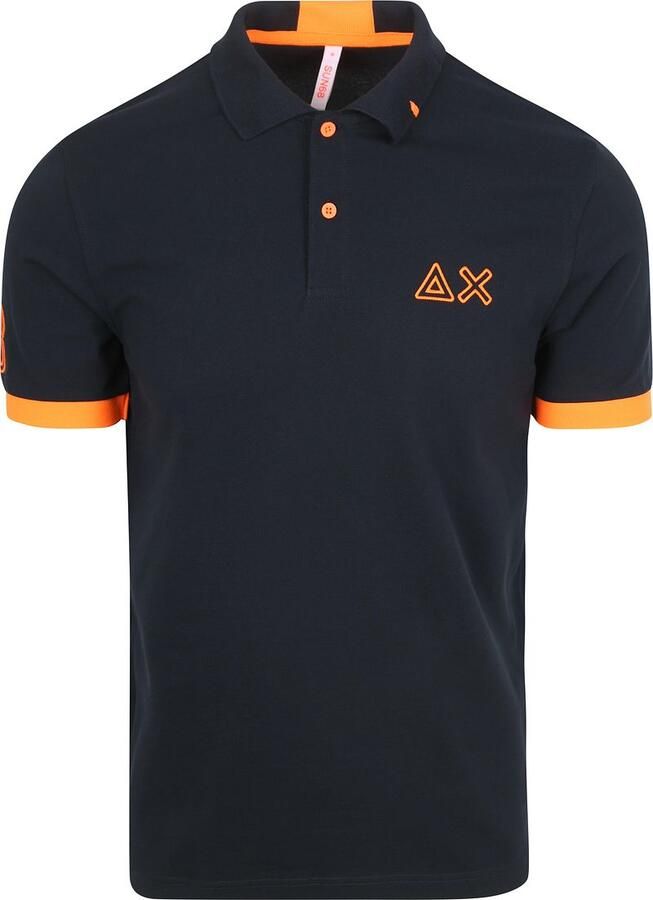Sun68 Poloshirt Logo Fluo Navy