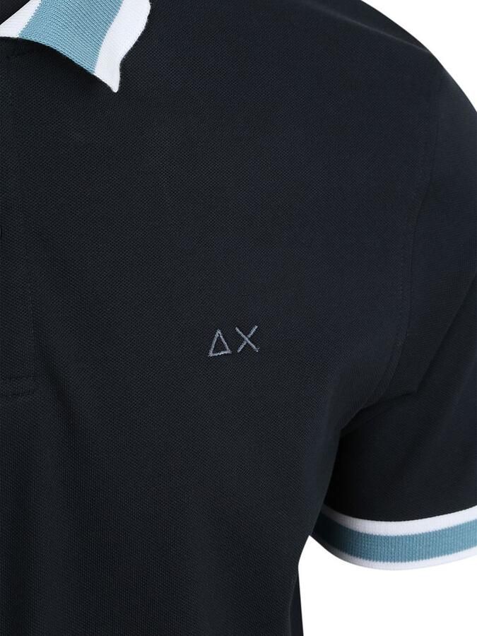Sun68 Poloshirt Multistripes Collar Navy - Foto 2