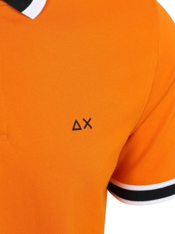 Sun68 Poloshirt Multistripes Collar Oranje - Foto 2