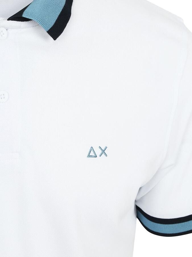 Sun68 Poloshirt Multistripes Collar Wit - Foto 2
