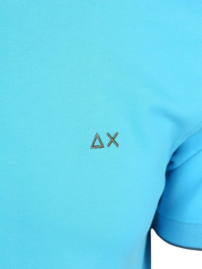 Sun68 Poloshirt Small Stripe Collar Lichtblauw - Foto 2