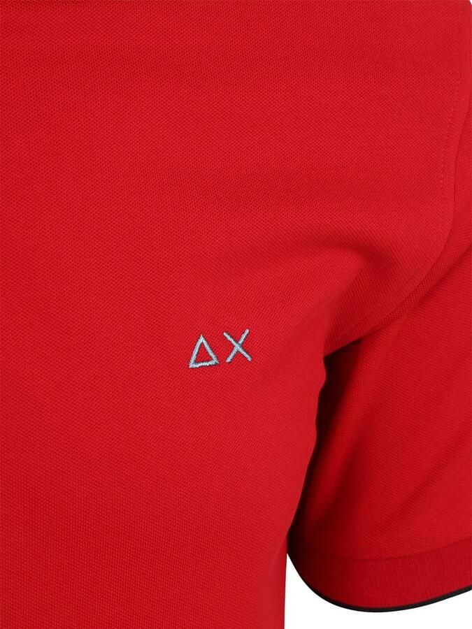 Sun68 Poloshirt Small Stripe Collar Rood - Foto 2