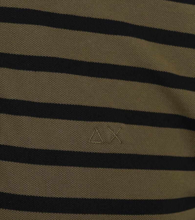 Sun68 T-shirt Poloshirt Strepen Groen