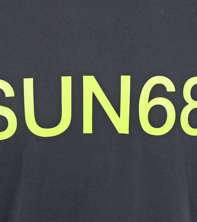 Sun68 T-Shirt Print Logo Navy - Foto 2