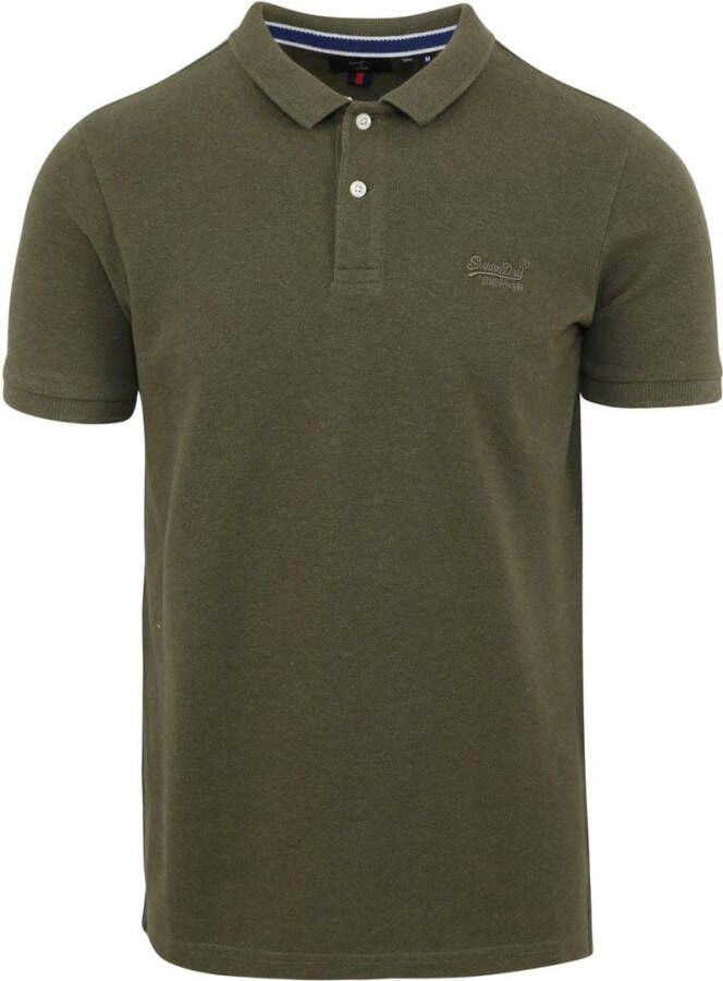 Superdry regular fit polo Classic Pique thrift olive marl - Foto 2