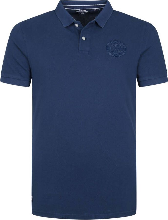Superdry Classic Polo Pique Logo Donkerblauw
