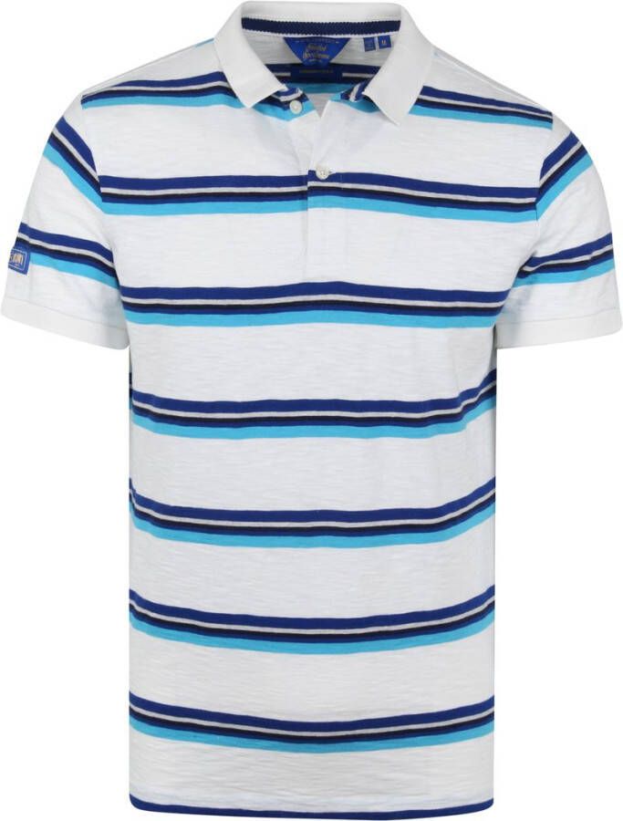 Superdry Classic Polo Strepen Wit
