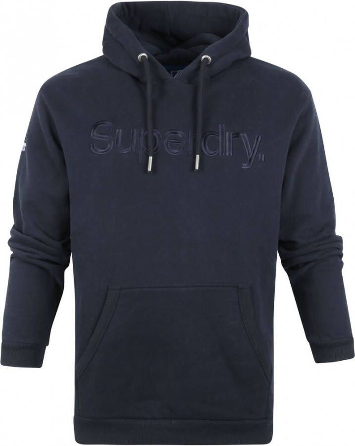 Superdry hoodie met logo 98t eclipse navy