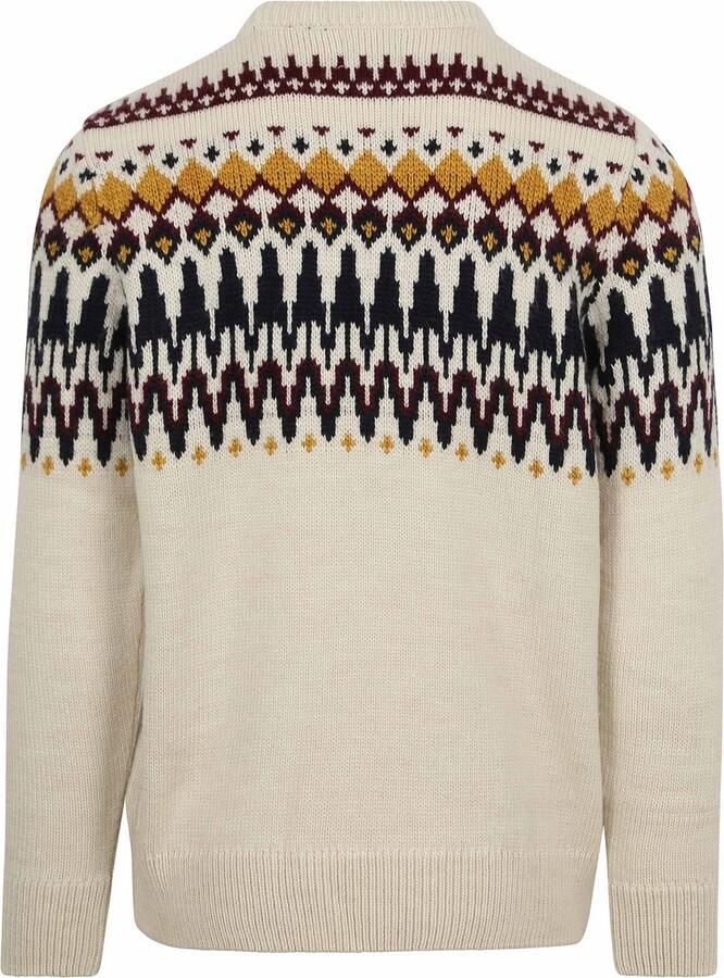 Superdry Fairisle Crew Neck Sweaters Beige Heren